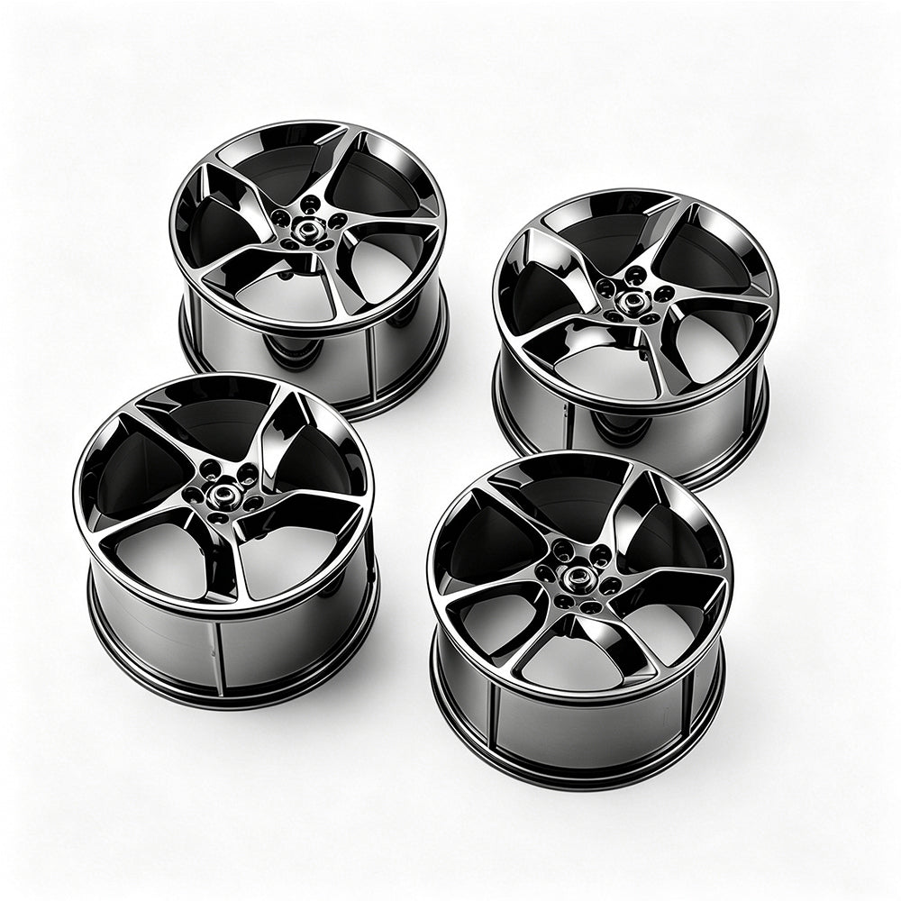 SP3 1:8 Building Block Wheel Rims 7.5×.4cm, Compatible with Technic 42172 42143 42232, 8 Colors Electroplated Series, MOC Model Car Mod Accessories