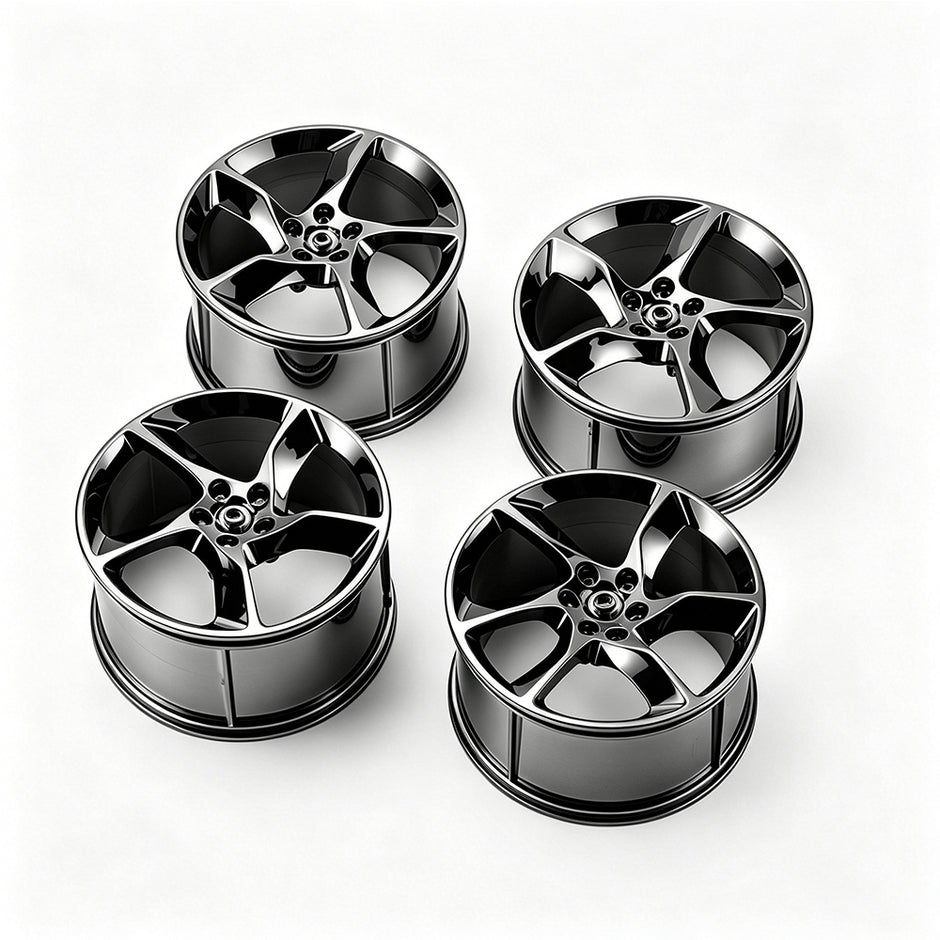 SP3 1:8 Building Block Wheel Rims 7.5×.4cm, Compatible with Technic 42172 42143 42232, 8 Colors Electroplated Series, MOC Model Car Mod Accessories