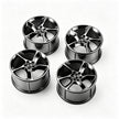 SP3 1:8 Building Block Wheel Rims 7.5×.4cm, Compatible with Technic 42172 42143 42232, 8 Colors Electroplated Series, MOC Model Car Mod Accessories