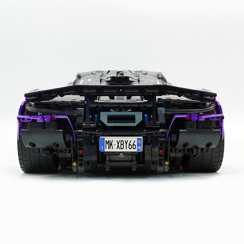 Technic McLaren W1 Painted Pearlescent Purple Supercar Building Blocks Kit, 1:8 Scale Static Race Car Model, 4200+ PCS Adult Collectible Building Set with Paper Instruction Manual