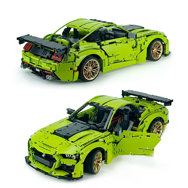 MOC-165802 1:8 Sports Car Ford Mustang Shelby GT500 Concept Building Block Set 3152pcs Collectible Model Kit with Custom Wheels