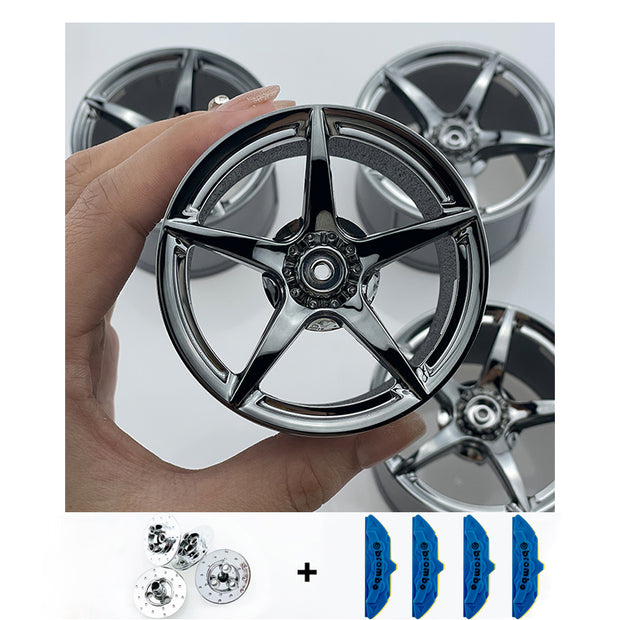 Accessories Wheel Hub Silver Grey  Golden Black Plating Hub Compatible Scale 1:8 Car