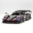 Technic MOC Supercar Building Kit, 1:8 Scale Chameleon Paint Finish Race Car Model Inspired by Pagani Zonda R, 3300 PCS Building Blocks, Adult Static Display Collectible Car Gift