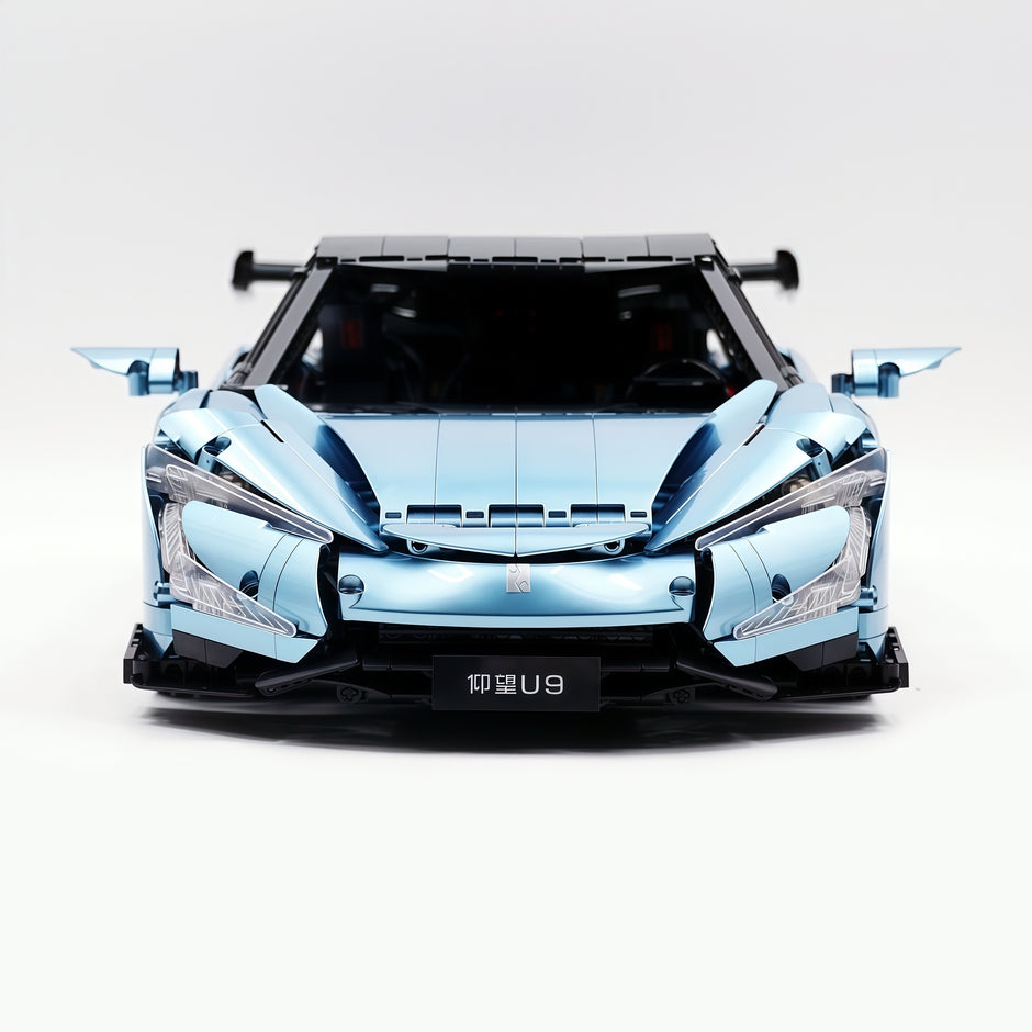 CADA-C64011 1:8 Sports Car YangWang U9 Custom Edition blue Building Block Set 3671pcs Adult Collector Collectible Model Kit
