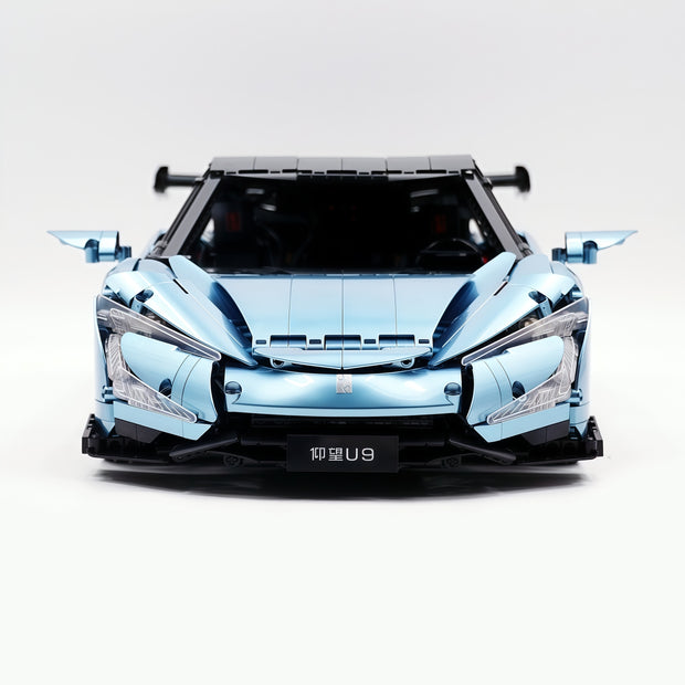 CADA-C64011 1:8 Sports Car YangWang U9 Custom Edition blue Building Block Set 3671pcs Adult Collector Collectible Model Kit