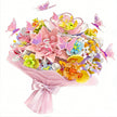 Flower Island Butterfly Bouquet Building Blocks Collectible Display-worthy