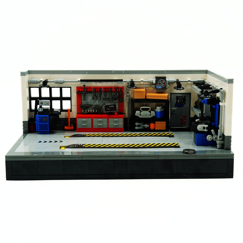 Modern parking lot and repair shop 763pcs