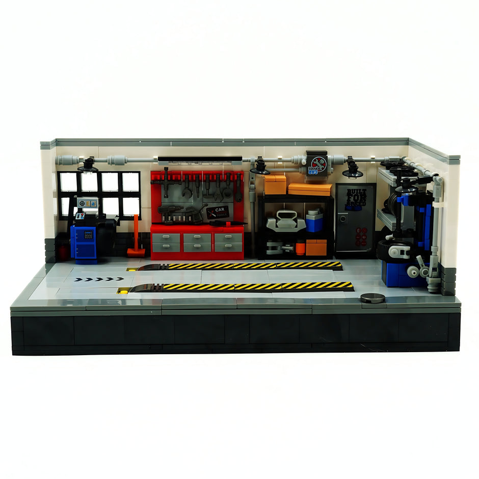 JD101 Modern parking lot and repair shop 763pcs