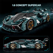 GULY-10611 1:8 Sports Car Lamborghini Super Car Building Block Set 3466pcs Adult Collector Collectible Model Kit