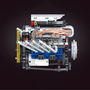 Motorised Hot Rod V8 Engine 664pcs