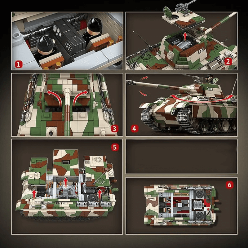 100252 Leopard Tank Building Blocks 2135pcs