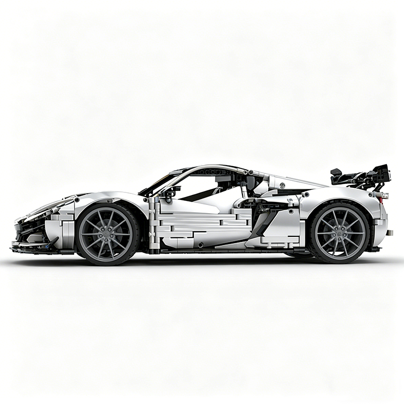 MOC-216686 1:8 Sports Car Corvette ZR1 2025 Building Block Set 3646pcs Collectible Model Kit with Custom Wheels