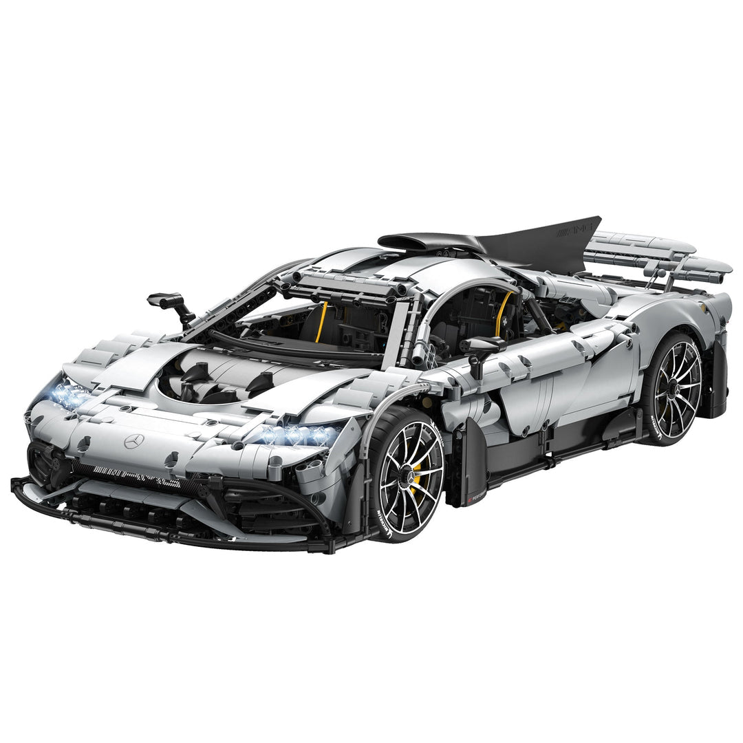 CaDA C61503W Mercedes-AMG ONE Builidng Block Set, 1:8 Mercedes AMG Speed Champion Brick Model with Ejection Start Gameplay, Super Car Collection Toy Sets for Adults