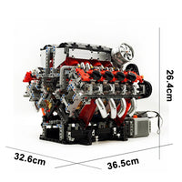 Motorised Italian V8 Engine 2717pcs
