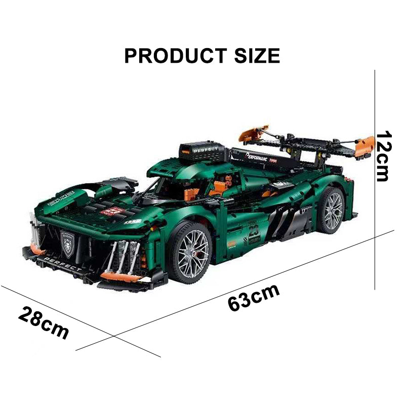 GULY-10616 1:8 Sports Car High Tech Speed Vehicle Building Block Set 3746pcs Adult Collector Collectible Model Kit