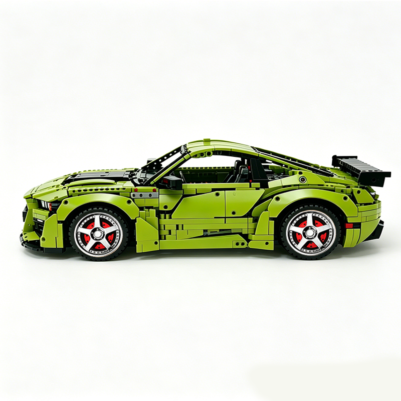 MOC-165802 1:8 Sports Car Ford Mustang Shelby GT500 Concept Building Block Set 3152pcs Collectible Model Kit with Custom Wheels