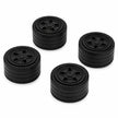 F40 Custom Wheel Rims, 1:8 Scale Building Block Wheels, Size 4.4cm x 6.5cm, Compatible with Technic 42115 42083 MOC Car Model, 4 Colors Available White/Black/Silver/Gold, Building Bricks Modification Accessories
