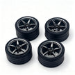 MOC Building Block 6# Wheel Rims 6.5cm Outer Diameter 4.4cm Width, 1:8 Scale Technic Car Replacement Parts Compatible with 42115 42083, 6 Colors, Rims Only or Rims + Tires Combo