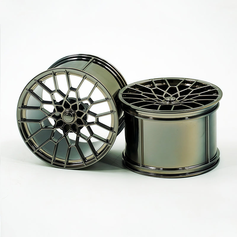 GULY 1# Wheel Rims, 1:8 Scale Building Block Rims, Compatible with Technic 42115 42083 Car Model, MOC Replacement Parts, 5 Colors Available, Rims Only or Rims with Tires Option