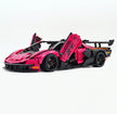 TGL-SCV12 1:8 Sports Car Lamborghini Custom Pink Building Block Set 4100pcs Adult Collector Collectible Model Kit