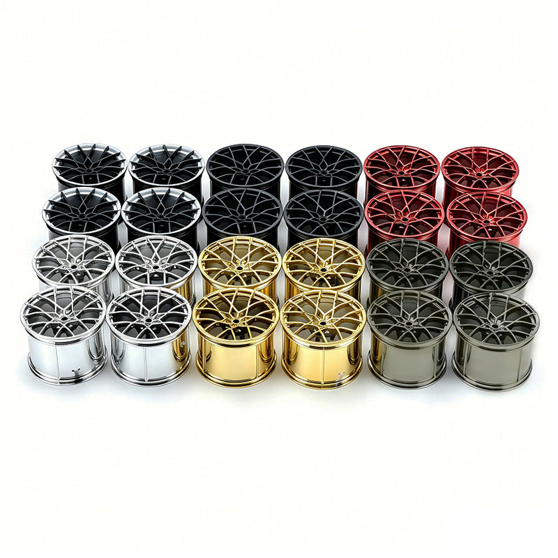 GL05 1:8 Building Block Wheel Rims 6.6×4.4cm, Compatible with Technic 42115 42083, 6 Color Options, MOC Supercar Model Mod Accessories