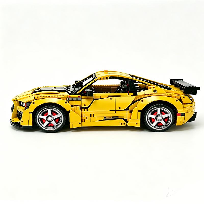 MOC-165802 1:8 Sports Car Ford Mustang Shelby GT500 Concept Building Block Set 3152pcs Collectible Model Kit with Custom Wheels