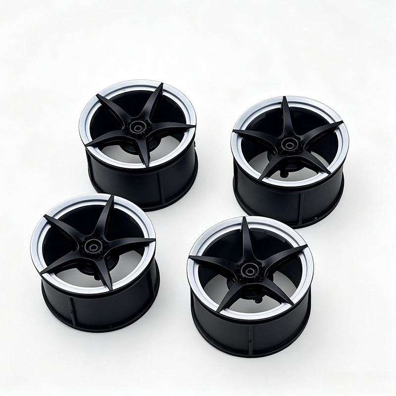 MOC Building Block 6# Wheel Rims 6.5cm Outer Diameter 4.4cm Width, 1:8 Scale Technic Car Replacement Parts Compatible with 42115 42083, 6 Colors, Rims Only or Rims + Tires Combo