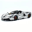 CADA-C61505 1:8 Sports Car LaFerrari Custom Silver Building Block Set 4739pcs Adult Collector Collectible Model Kit