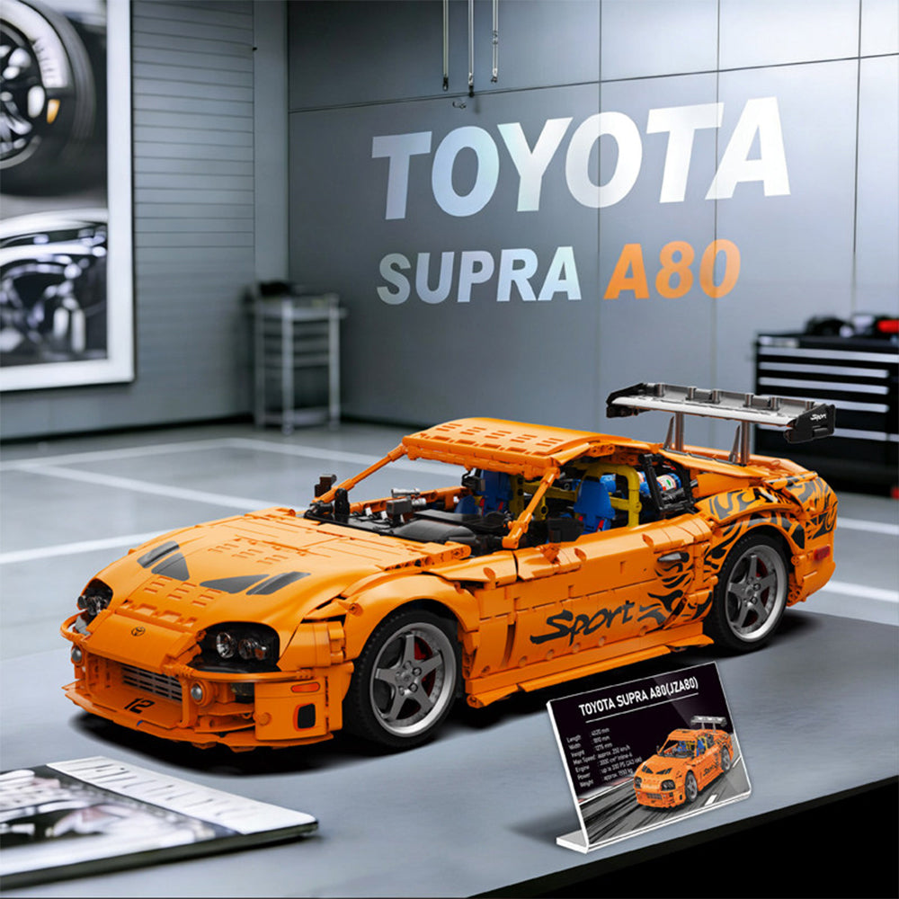 Official Licensed Toyota Supra A80 1:8 Scale Building Block Car | 4508 Pieces Ultimate Sports Car Model Kit