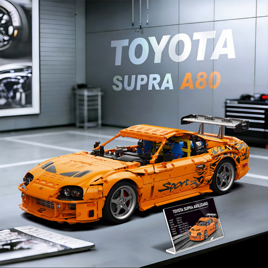 Official Licensed Toyota Supra A80 1:8 Scale Building Block Car | 4508 Pieces Ultimate Sports Car Model Kit