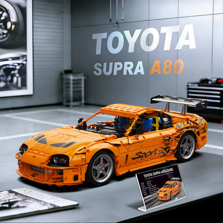 Official Licensed Toyota Supra A80 1:8 Scale Building Block Car | 4508 Pieces Ultimate Sports Car Model Kit