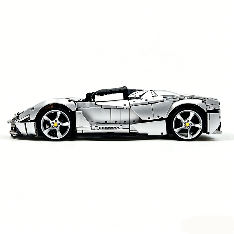 MOC-194680 1:8 Sports Car Ferrari LaFerrari Building Block Set 3636pcs Collectible Model Kit with Custom Wheels