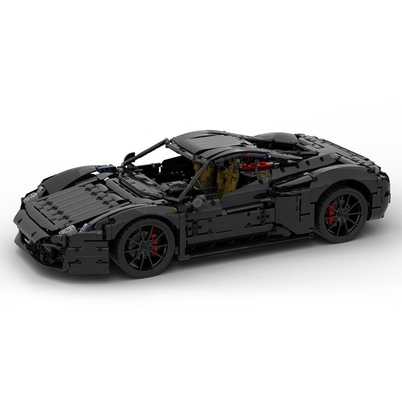 MOC-275957 1:8 Scale Sports Car Building Blocks Model, 2933 PCS Technic Supercar Static Building Bricks Set, Adult Collectible Vehicle Construction Toy Gift with PDF Instruction