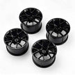 35187 1:8 Scale Building Block Wheel Rims, Size 6.5cm x 4.4cm, 4 Colors Available Black-Gold, Silver, Blue-White, Black, Compatible with Technic 42115 42083 MOC Car Model, Building Brick Modification Upgrade Parts