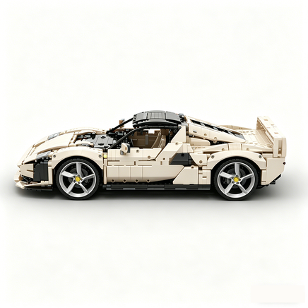MOC-261024 1:8 Sports Car Ferrarl SC40 Building Block Set 2898pcs Collectible Model Kit with Custom Wheels