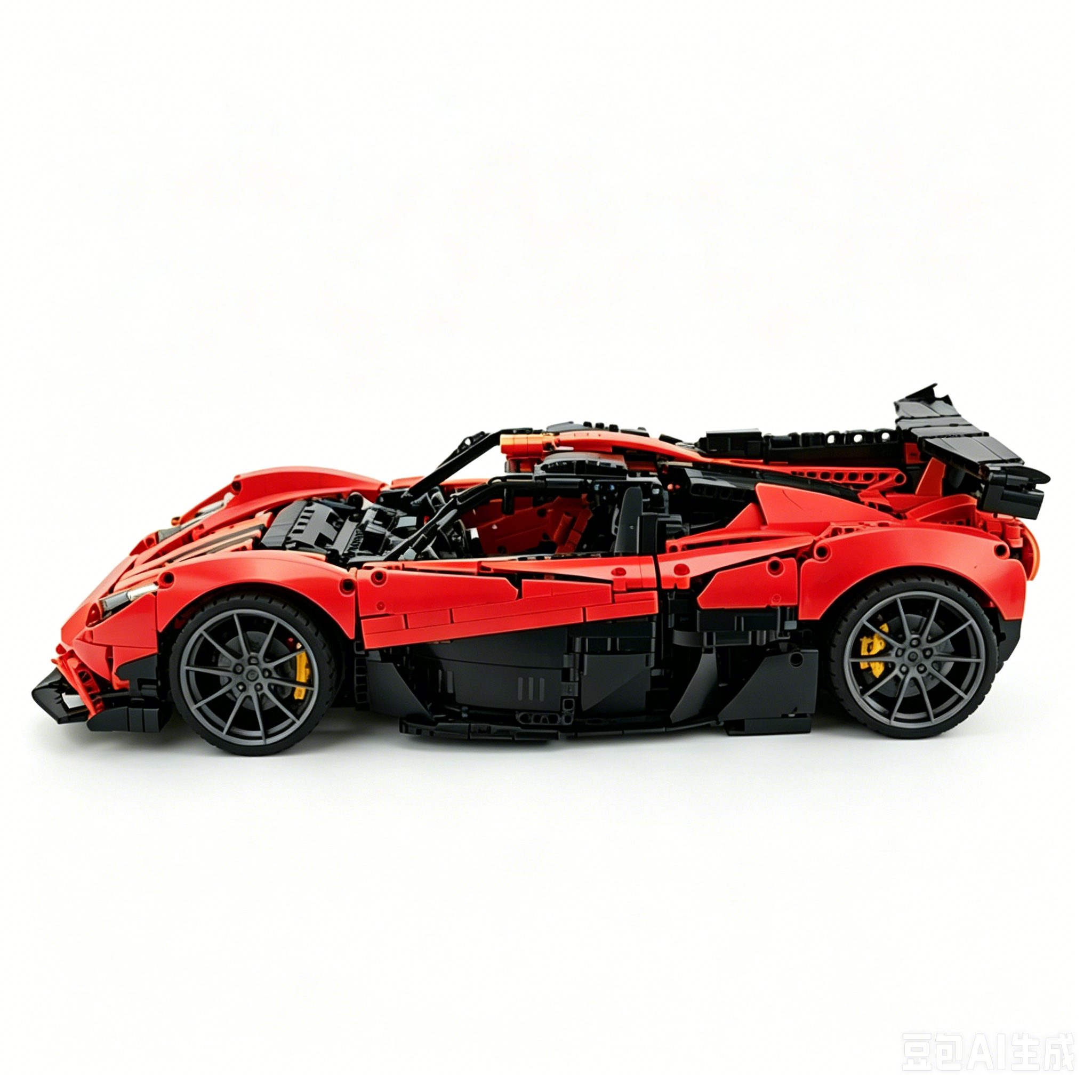 MOC-215951 1:8 Sports Car Gordon Murray Automotive T.50s Building Block Set 3427pcs Collectible Model Kit with Custom Wheels
