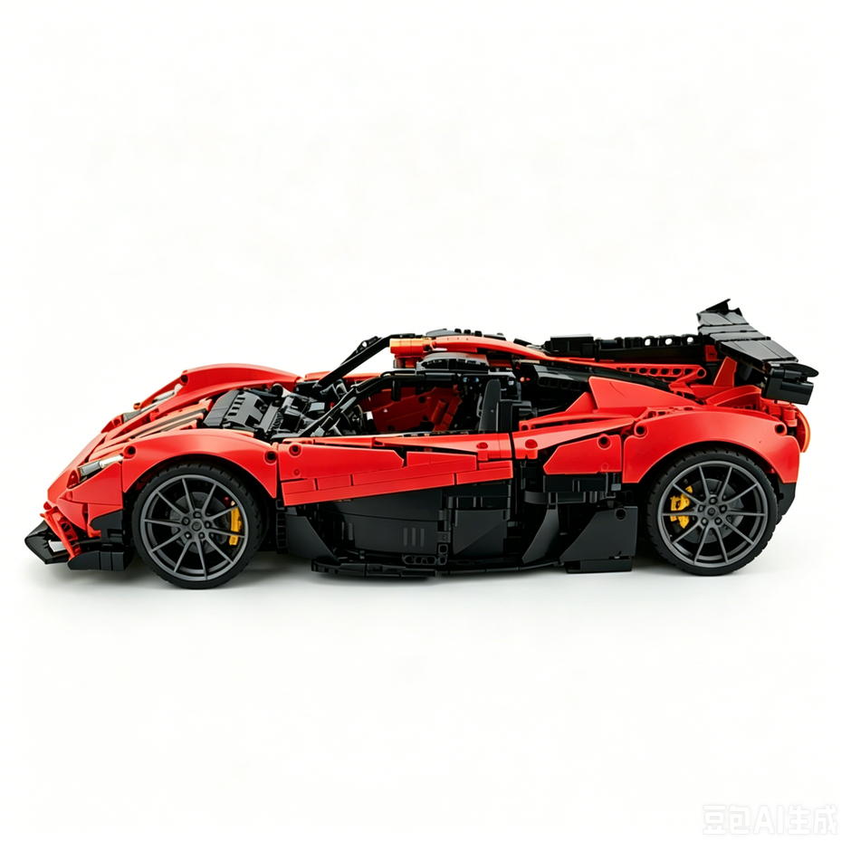 MOC-215951 1:8 Sports Car Gordon Murray Automotive T.50s Building Block Set 3427pcs Collectible Model Kit with Custom Wheels