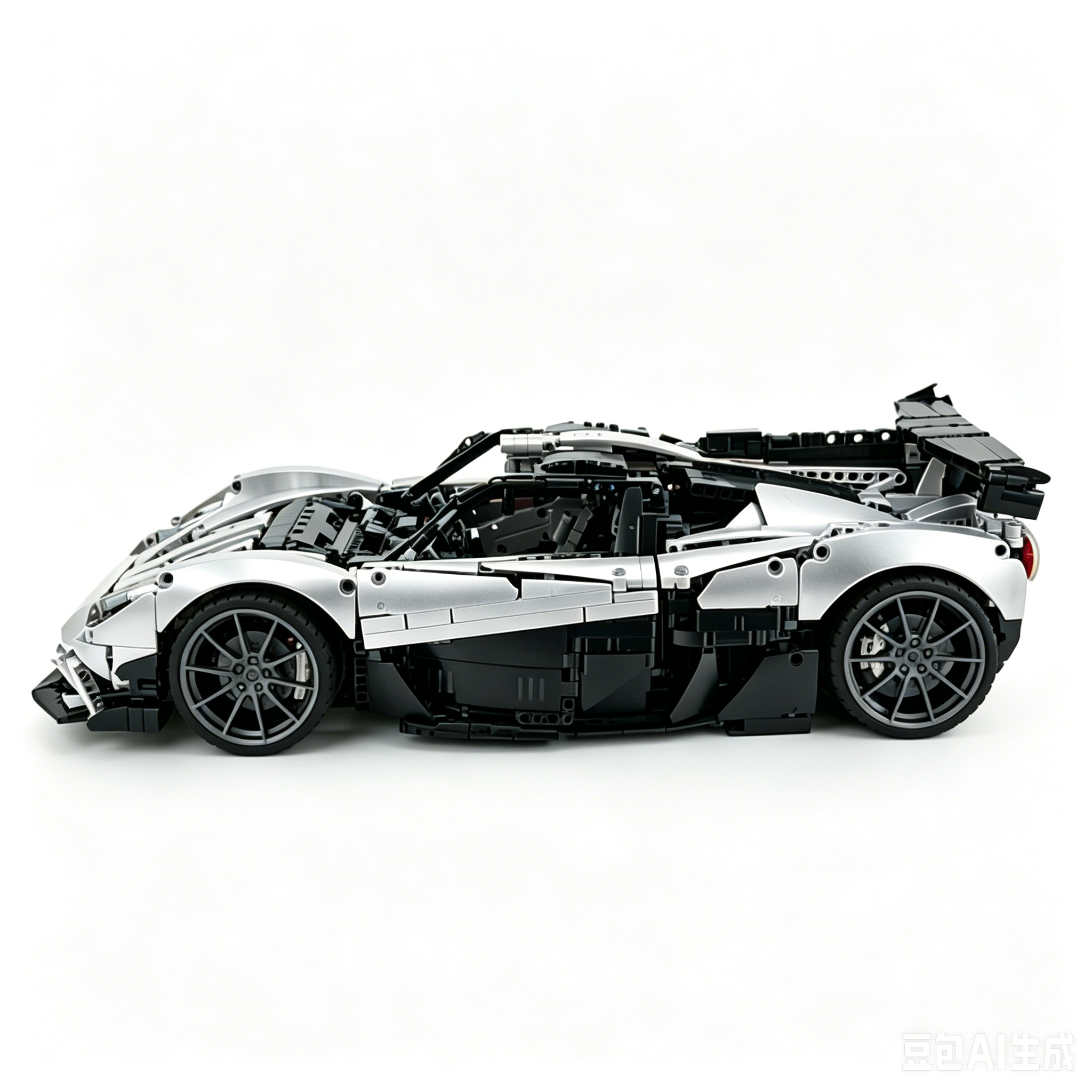 MOC-215951 1:8 Sports Car Gordon Murray Automotive T.50s Building Block Set 3427pcs Collectible Model Kit with Custom Wheels