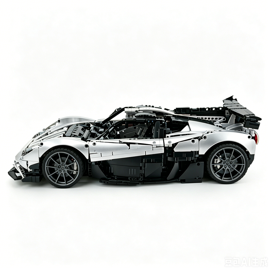 MOC-215951 1:8 Sports Car Gordon Murray Automotive T.50s Building Block Set 3427pcs Collectible Model Kit with Custom Wheels