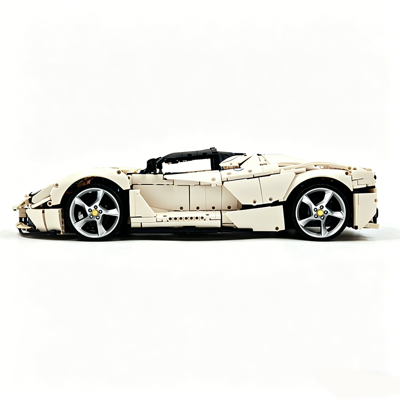 MOC-194680 1:8 Sports Car Ferrari LaFerrari Building Block Set 3636pcs Collectible Model Kit with Custom Wheels