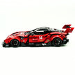 GULY-10647 1:8 Sports Car Aston Martin Vulcan Chrome Version Custom Red Building Block Set 3794pcs Adult Collector Collectible Model Kit