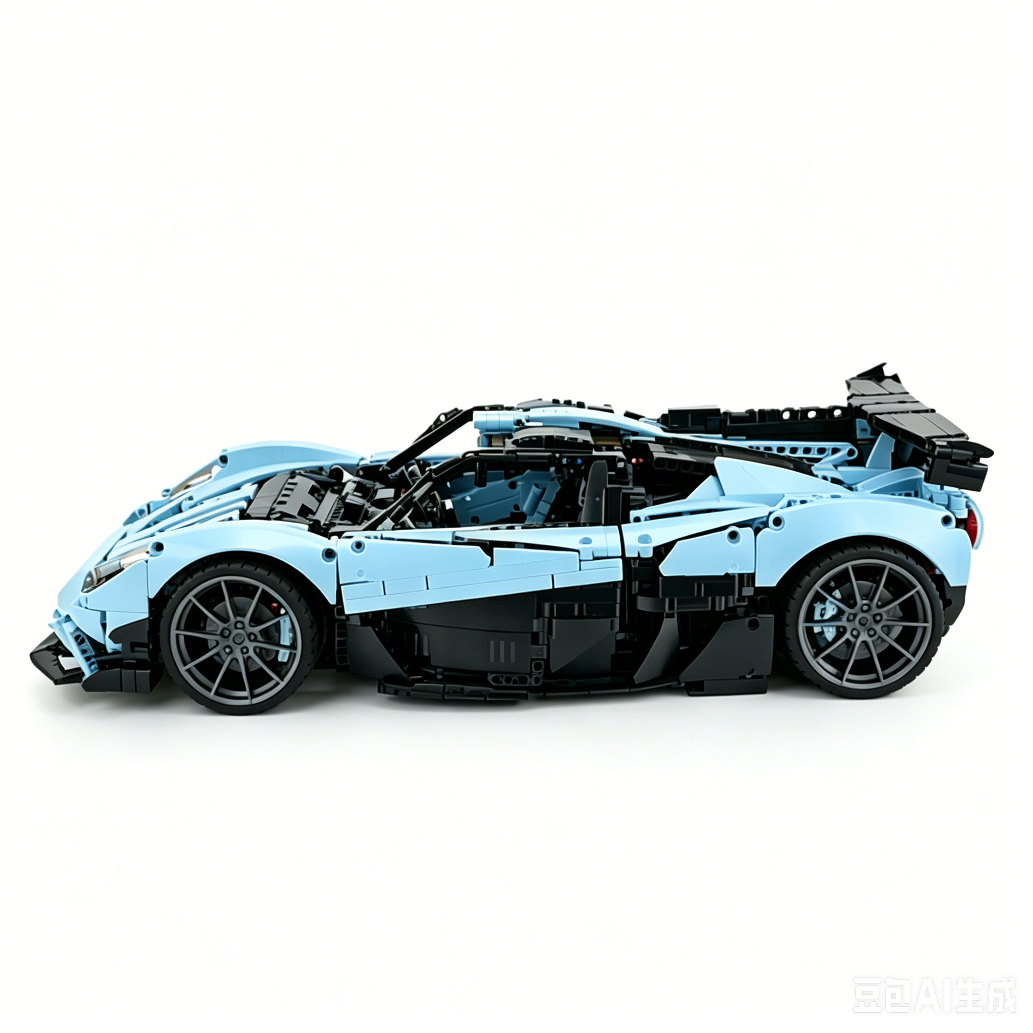 MOC-215951 1:8 Sports Car Gordon Murray Automotive T.50s Building Block Set 3427pcs Collectible Model Kit with Custom Wheels