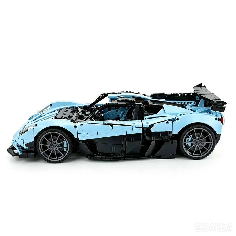 MOC-215951 1:8 Sports Car Gordon Murray Automotive T.50s Building Block Set 3427pcs Collectible Model Kit with Custom Wheels