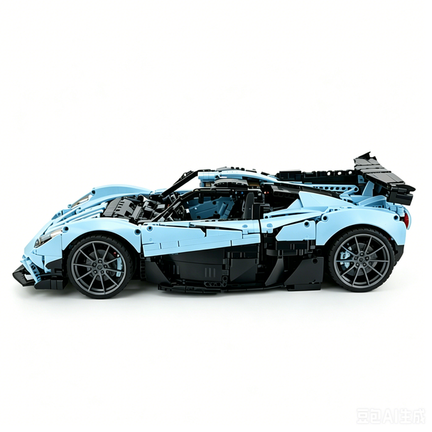 MOC-215951 1:8 Sports Car Gordon Murray Automotive T.50s Building Block Set 3427pcs Collectible Model Kit with Custom Wheels