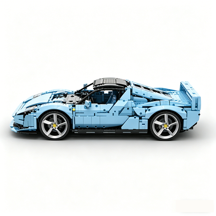 MOC-261024 1:8 Sports Car Ferrarl SC40 Building Block Set 2898pcs Collectible Model Kit with Custom Wheels