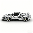 MOC-261024 1:8 Sports Car Ferrarl SC40 Building Block Set 2898pcs Collectible Model Kit with Custom Wheels
