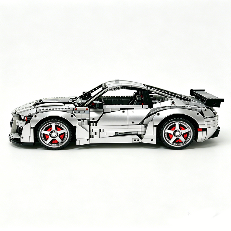 MOC-165802 1:8 Sports Car Ford Mustang Shelby GT500 Concept Building Block Set 3152pcs Collectible Model Kit with Custom Wheels