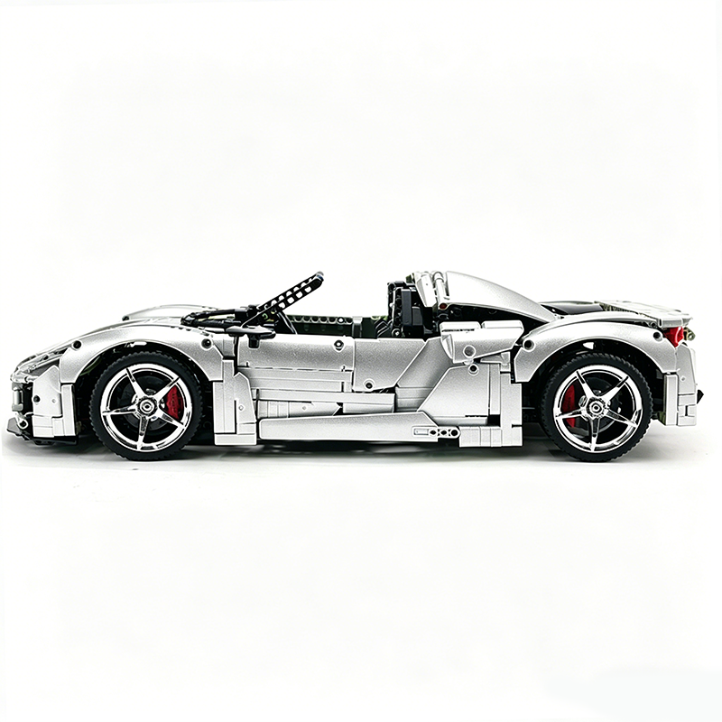 MOC-159171 1:8 Sports Car Porsche 918 Building Block Set 2266pcs Collectible Model Kit with Custom Wheels