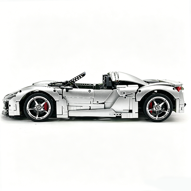 MOC-159171 1:8 Sports Car Porsche 918 Building Block Set 2266pcs Collectible Model Kit with Custom Wheels