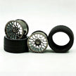 GULY 1# Wheel Rims, 1:8 Scale Building Block Rims, Compatible with Technic 42115 42083 Car Model, MOC Replacement Parts, 5 Colors Available, Rims Only or Rims with Tires Option